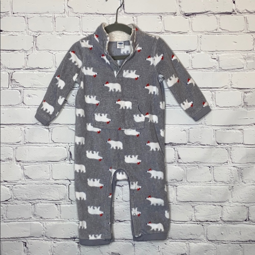 Old Navy Fleece Holiday Polar Bear Romper